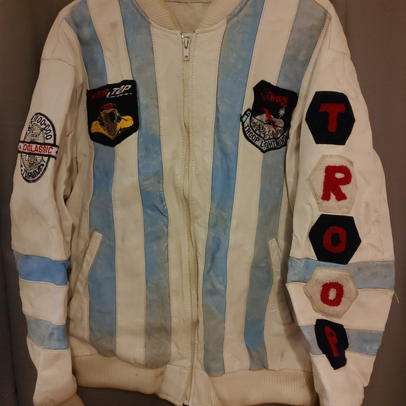 Vintage troop 1989 leather jacket - Picture 6 of 6